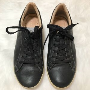 ecco soft retro sneaker black
